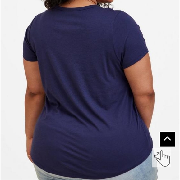 Torrid Girlfriend Signature Jersey V-Neck Tee - Picture 3 of 4